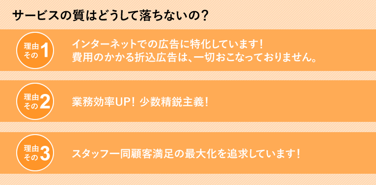サービスの質はどうして落ちないの？