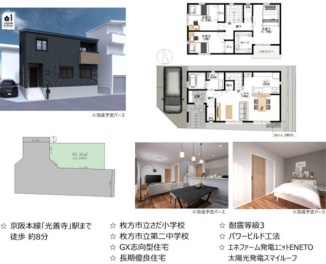 枚方市 南中振２丁目 新築一戸建て