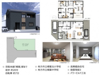 枚方市 楠葉中町 新築一戸建て