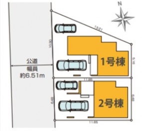 八尾市 安中町９丁目 新築一戸建て２棟１号棟