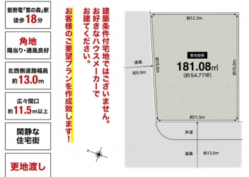 川西市 萩原台西３丁目 土地